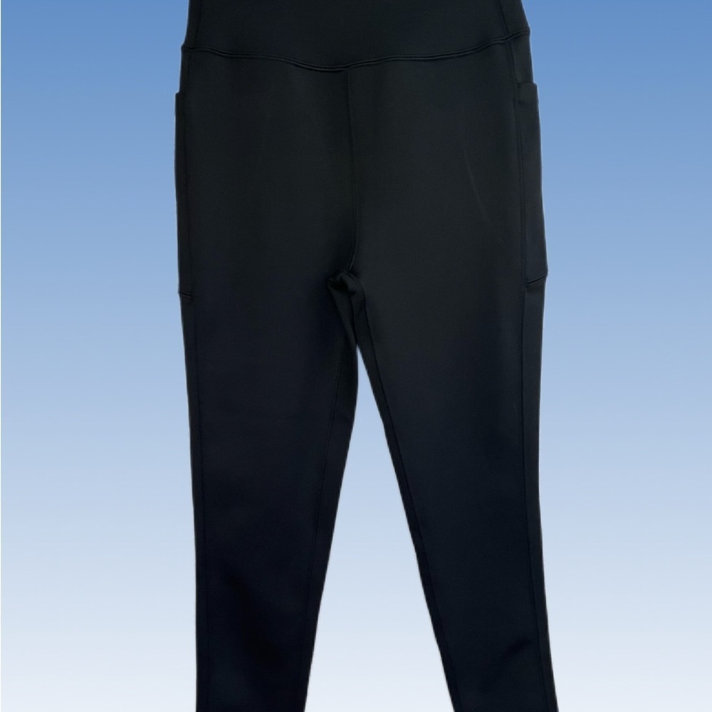 Elegant Black High-Rise Leggings size L